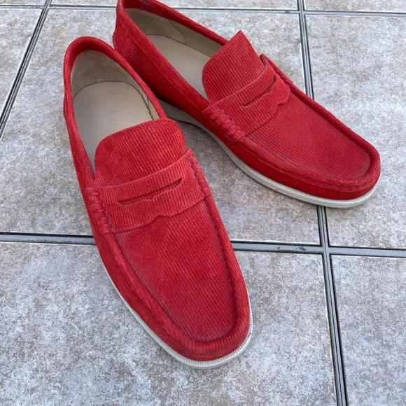 A.TESTONI loafers red